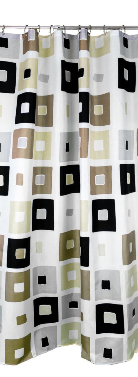 GEYSER® Square Spots badeforhæng - GEYSER Square Spots polyester badeforhæng 180x200 cm