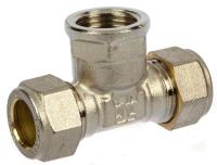 Klemring fittings, krom tee