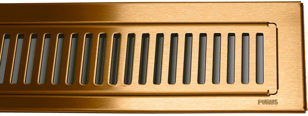 Purus ramme/rist LINE RIB - PURUS rist/ramme LINE RIB 1000 mm, messsing