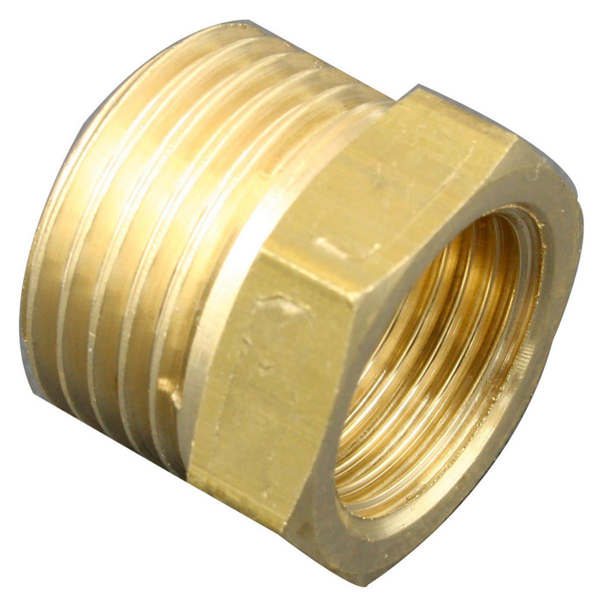 Messing nippelmuffe - Nippelmuffe 1/2"x3/8" messing